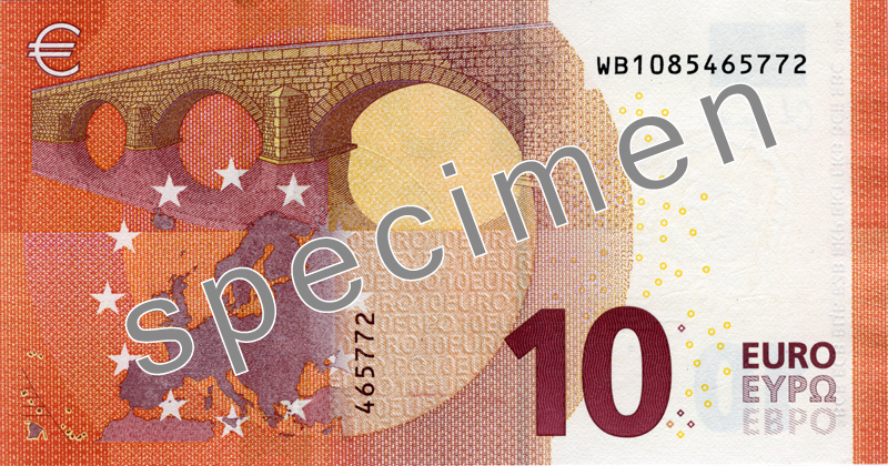 Гръб на €10